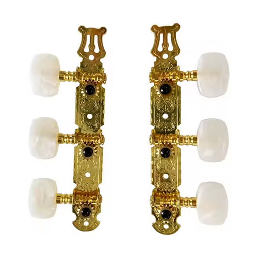 Alice GDAOD19CP Gold Plated Classical Guitar Machine Heads – Smooth Precision Tuning, 1:14 Gear Ratio by Alice