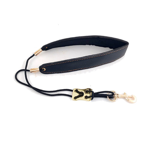 Alto Saxophone Strap - Black With Gold Accents by Pieter Smuts Music