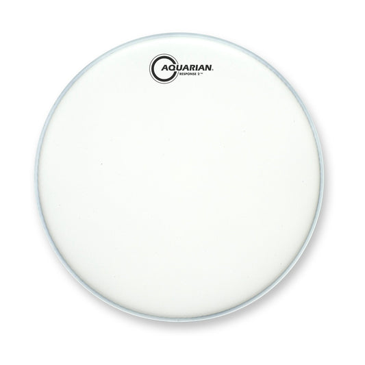 Aquarian 13" Response 2 White 7/7 Texture Coated Snare Drum Batter with Power Dot