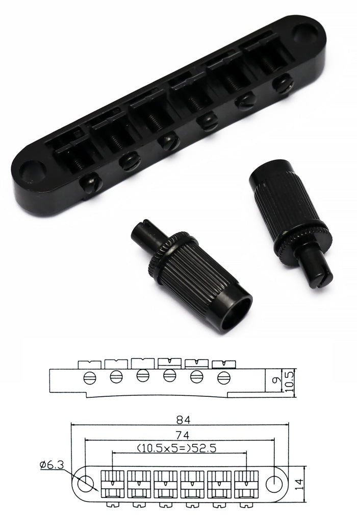 Holmer Electric Guitar Bridge – Black
