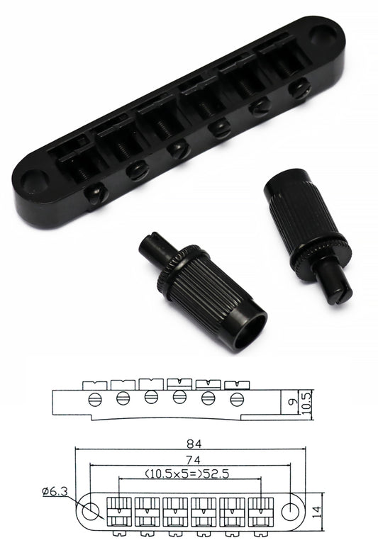 Holmer Electric Guitar Bridge – Black
