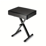 PSM Adjustable Folding Piano Bench – Thick Padded Seat (Black)