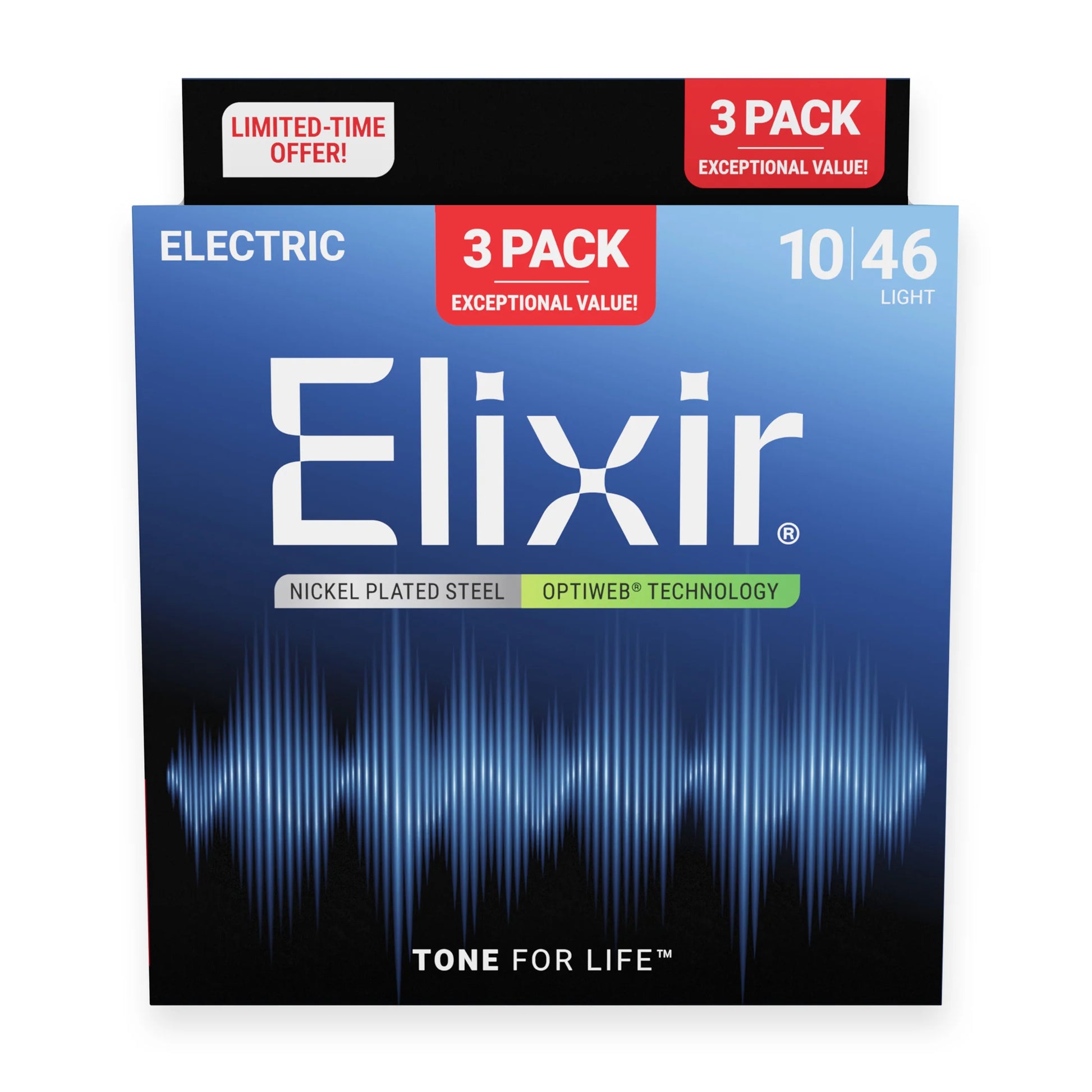 Official Elixir — Elixir Electric OPTIWEB Light 10-46 3-Pack