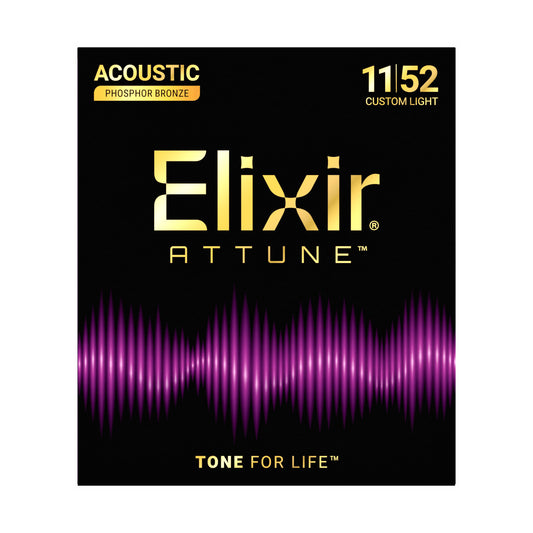Official Elixir — Elixir ATTUNE Acoustic Phosphor Bronze Cust Light 11-52