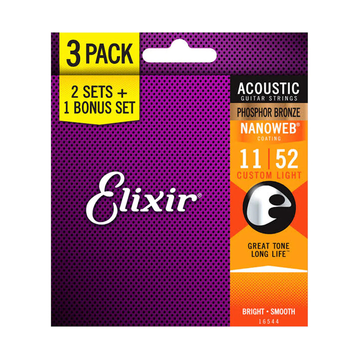 Official Elixir — Elixir Phosphor Bronze Acoustic 11-52 3-pack