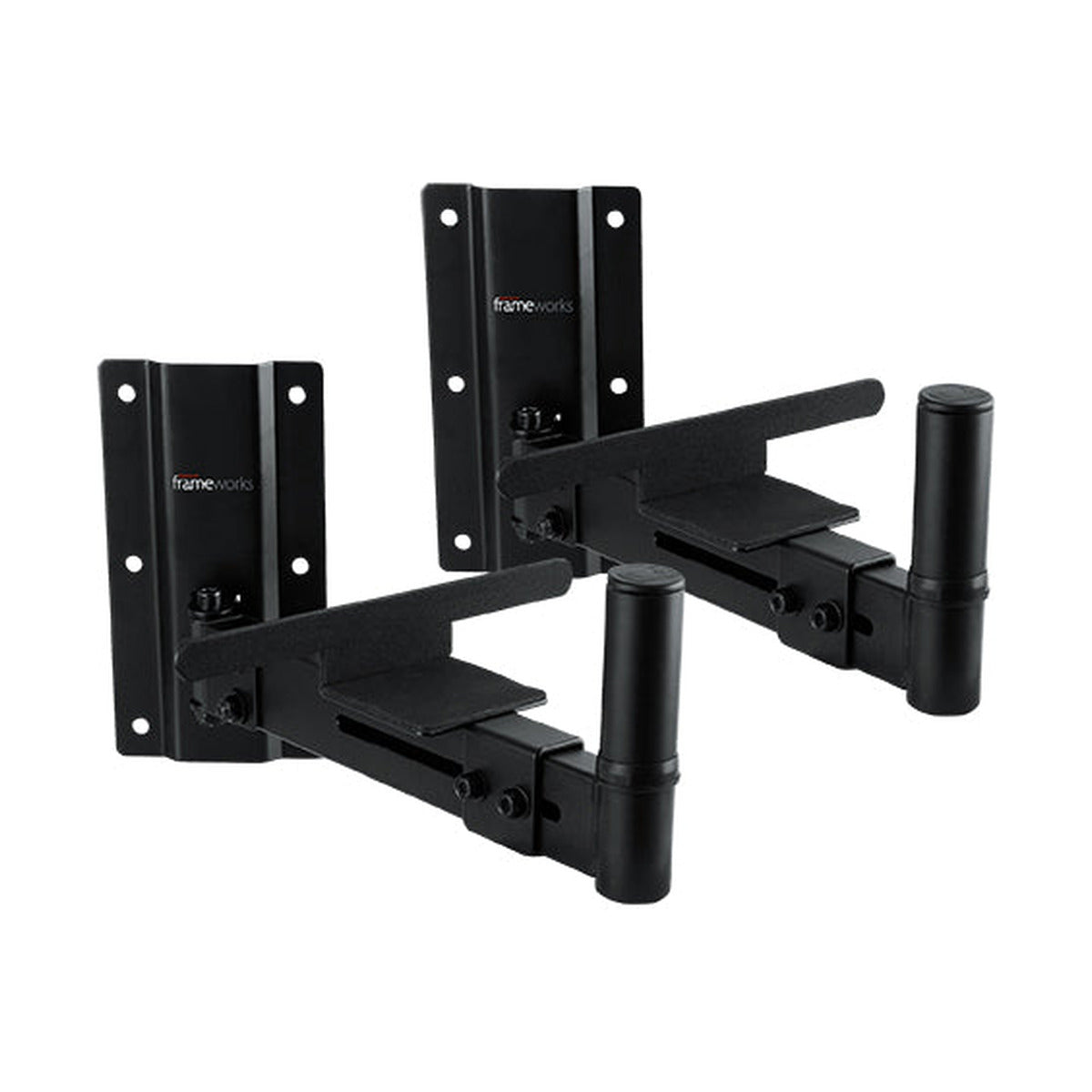 Frameworks Adjustable Wall Mountable Speaker Stands (pair); 100lbs. Weight Capacity