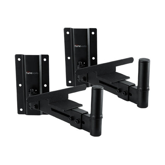 Frameworks Adjustable Wall Mountable Speaker Stands (pair); 100lbs. Weight Capacity