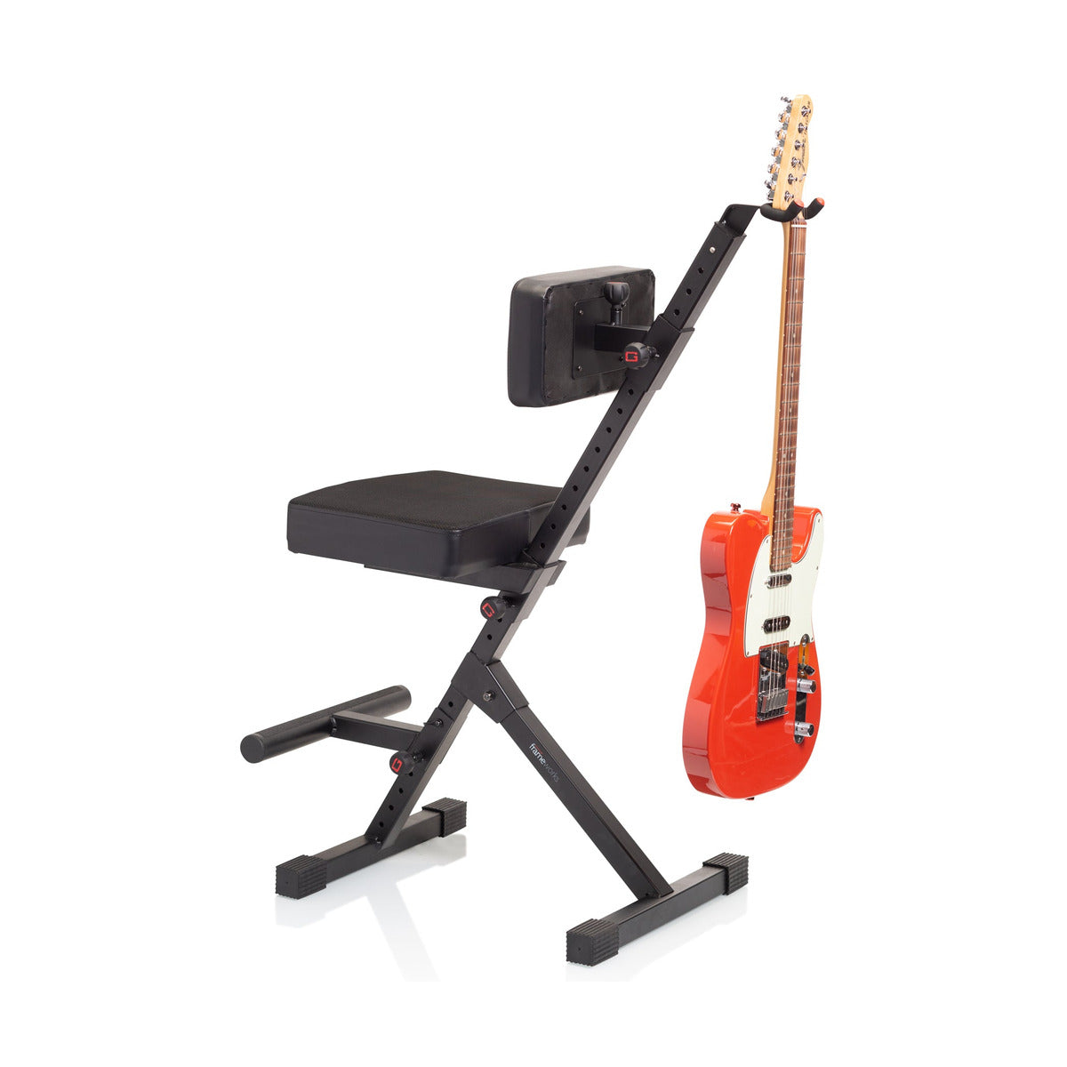 Frameworks Deluxe Guitar Seat with Adjustable Back Rest & Guitar Hanger