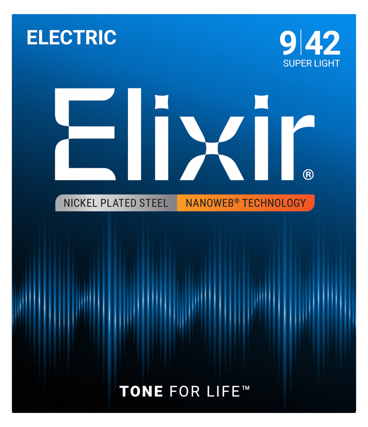 Official Elixir — ELIXIR 12002 Nanoweb Nickel Plated Steel Coated Electric Guitar Strings 012-052