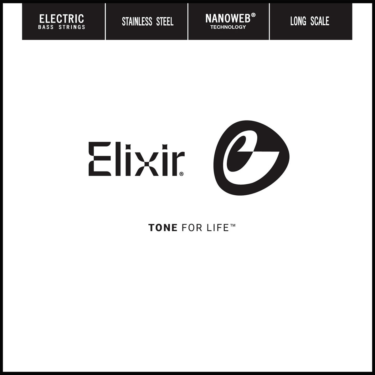 Official Elixir — Elixir Bass Stainless NANOWEB 0.45 Single