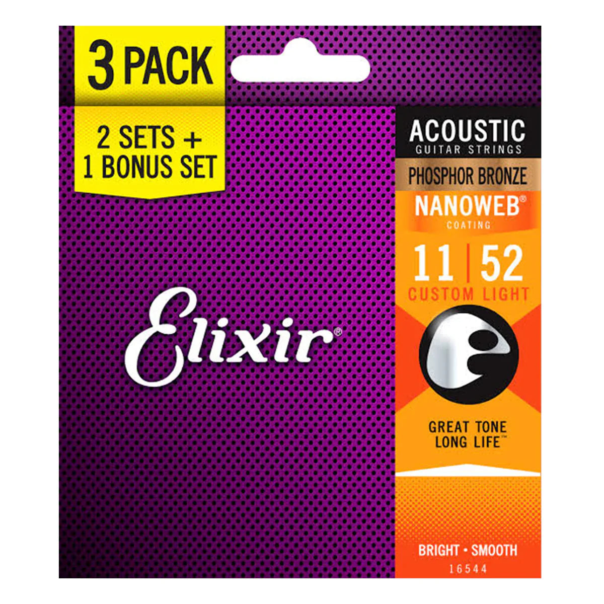 Official Elixir — Elixir Phosphor Bronze Acoustic 11-52 3-pack