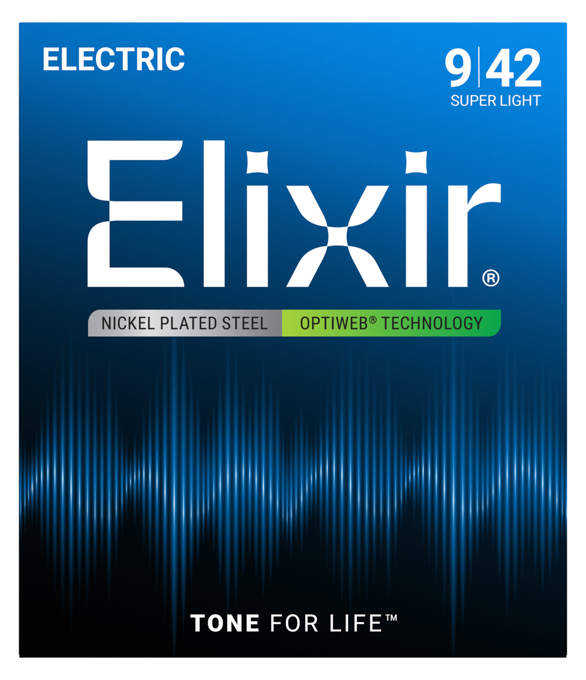 Official Elixir — Elixir OPTIWEB Nickel Plated Steel Coated Electric Guitar Strings 009-042