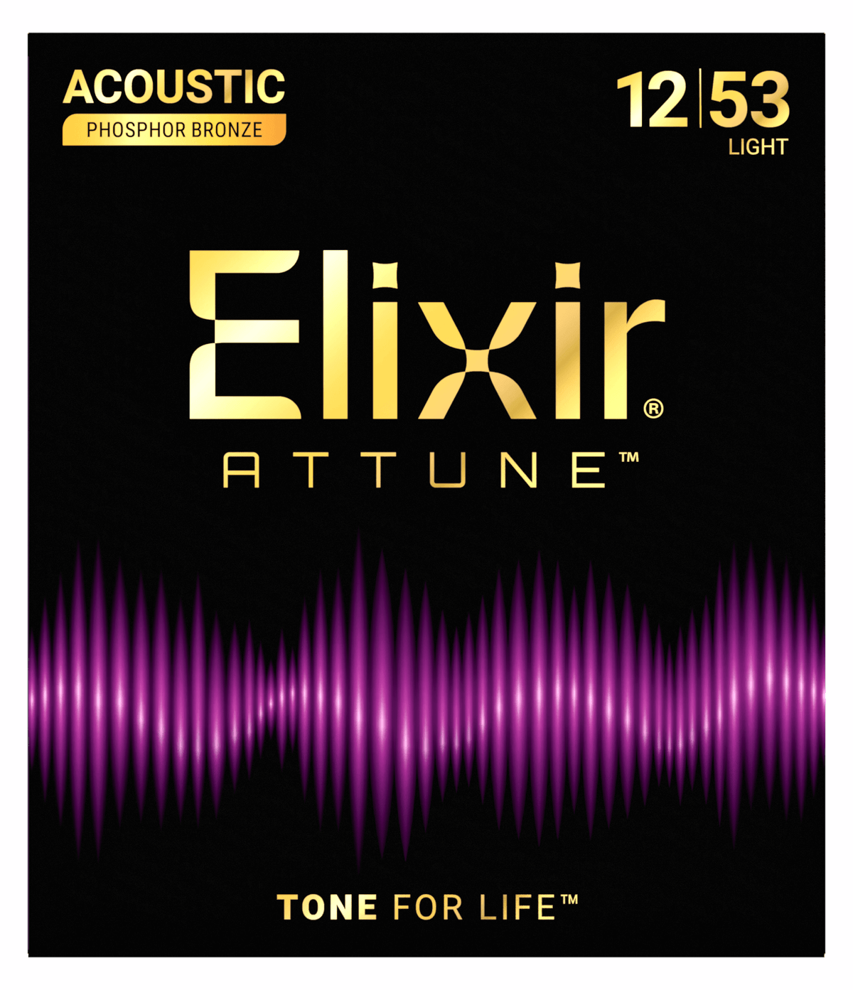Official Elixir — Elixir ATTUNE Acoustic Phosphor Bronze Light 12-53