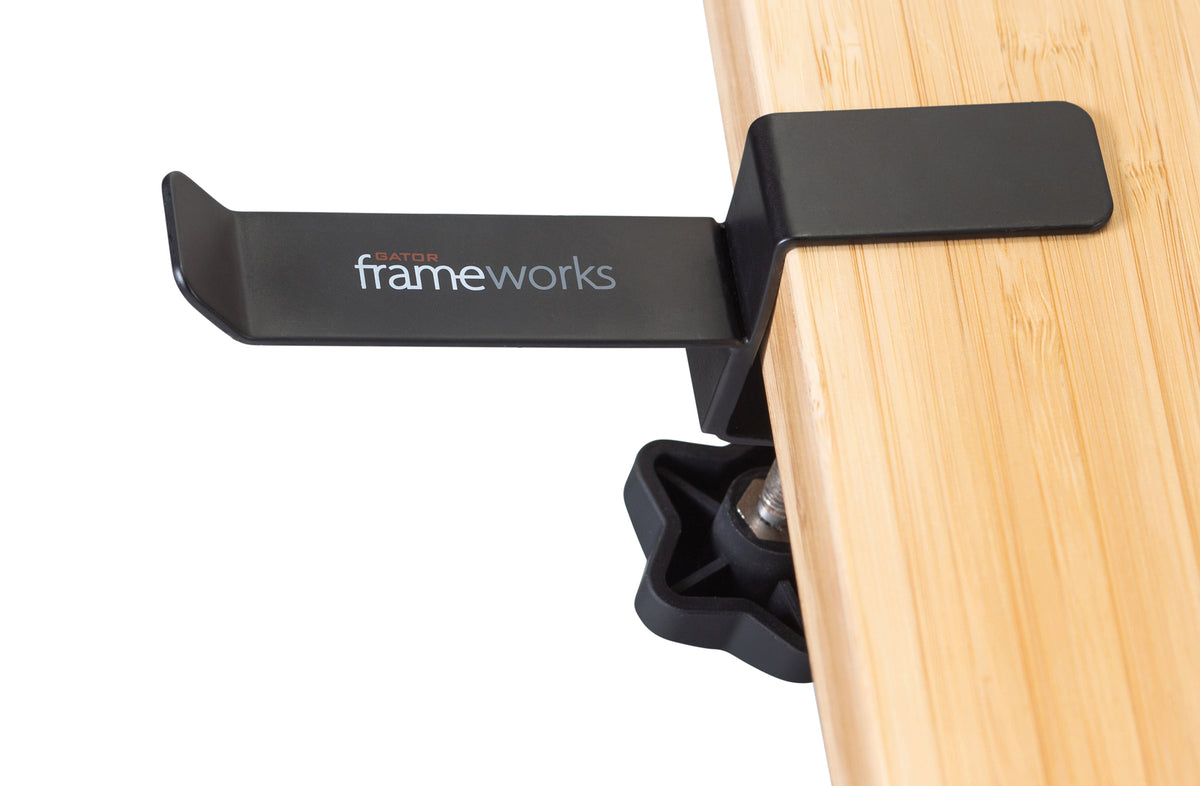 Frameworks Headphone Hanger that Clamps Onto Desktop Edge