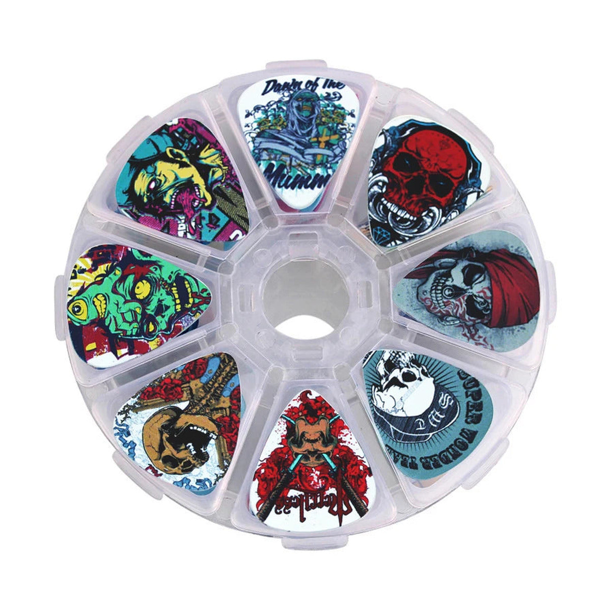 Guitar Picks 50 Pack Mixed Thickness 0.46mm 0.71mm 1.0mm with Storage Box for Acoustic Guitar and Ukulele