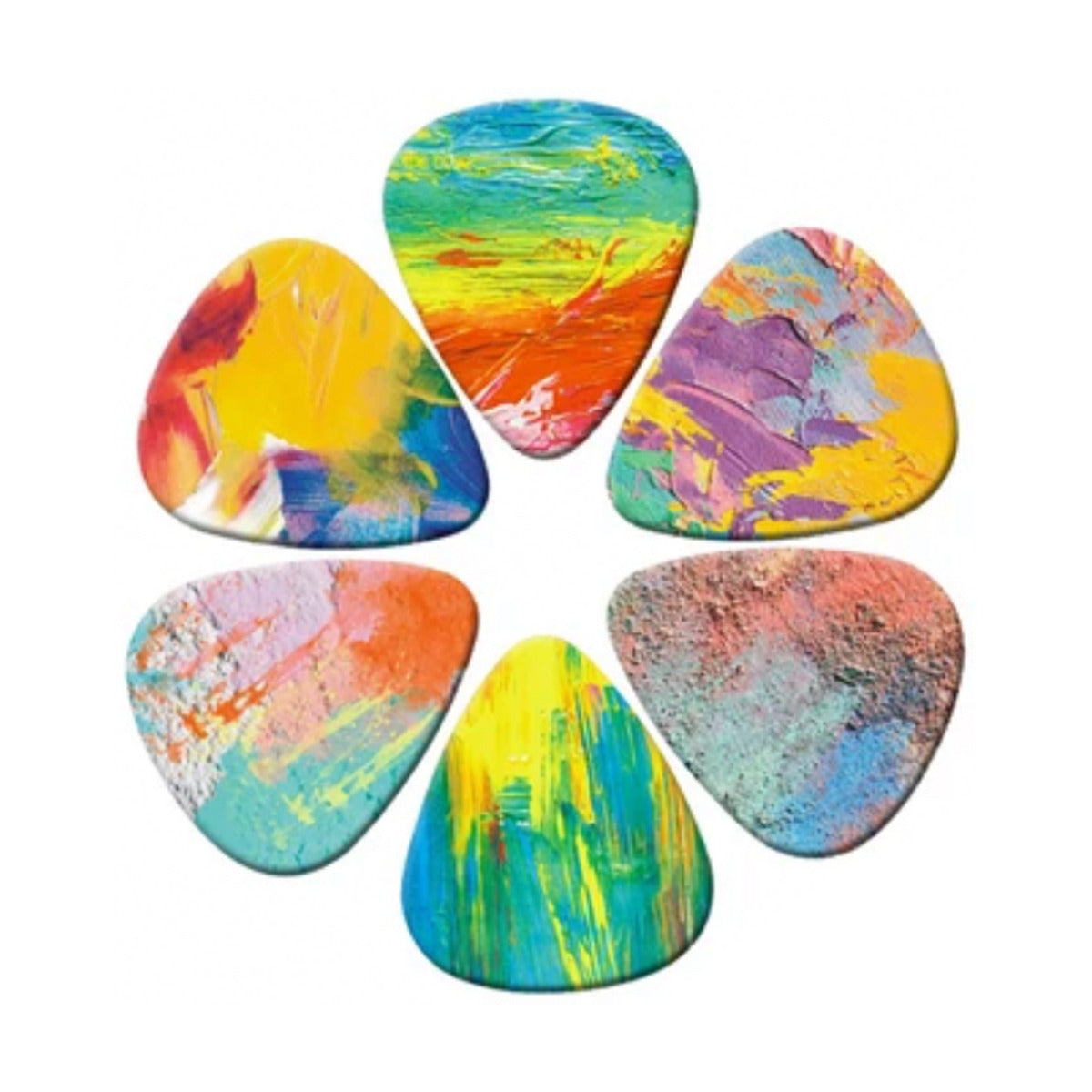 Guitar Picks Pack Of 6 Unique Print Thin Guitar Plectrums - Graffiti Print by Pieter Smuts Music