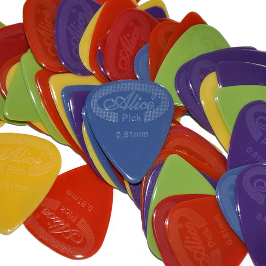 100pcs/pack Alice Projecting Nylon Guitar Picks Standard Plectra AP-100G Multi Thickness