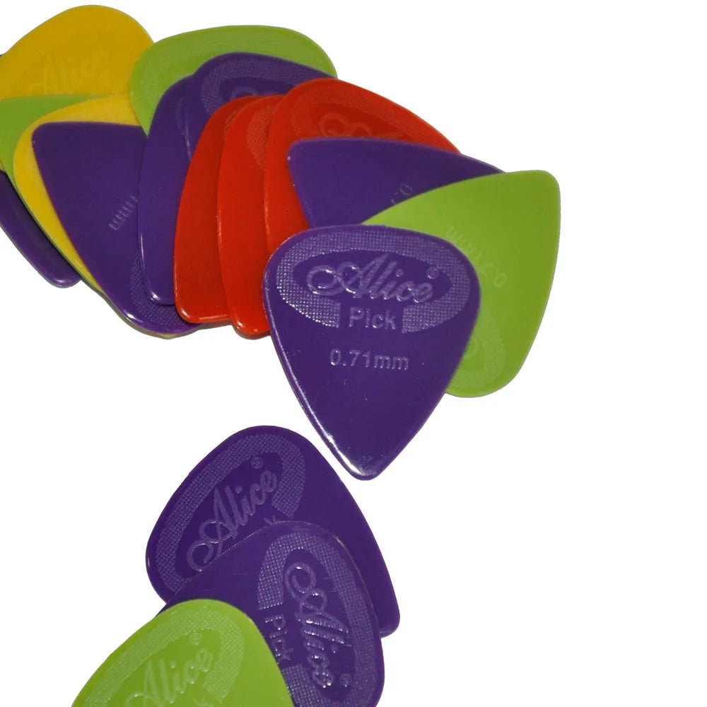 100pcs/pack Alice Projecting Nylon Guitar Picks Standard Plectra AP-100G Multi Thickness