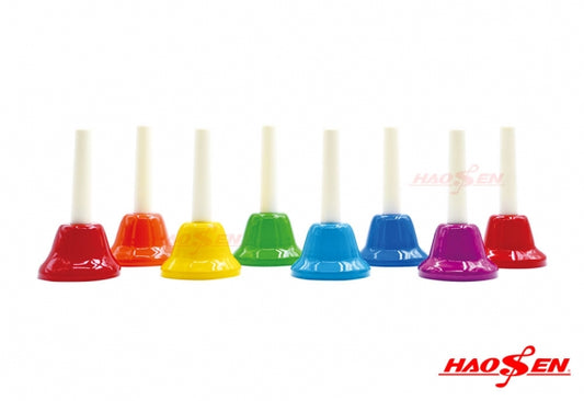 Haosen 8 – Note Hand Bells (Rainbow Colours) – 8 Bells