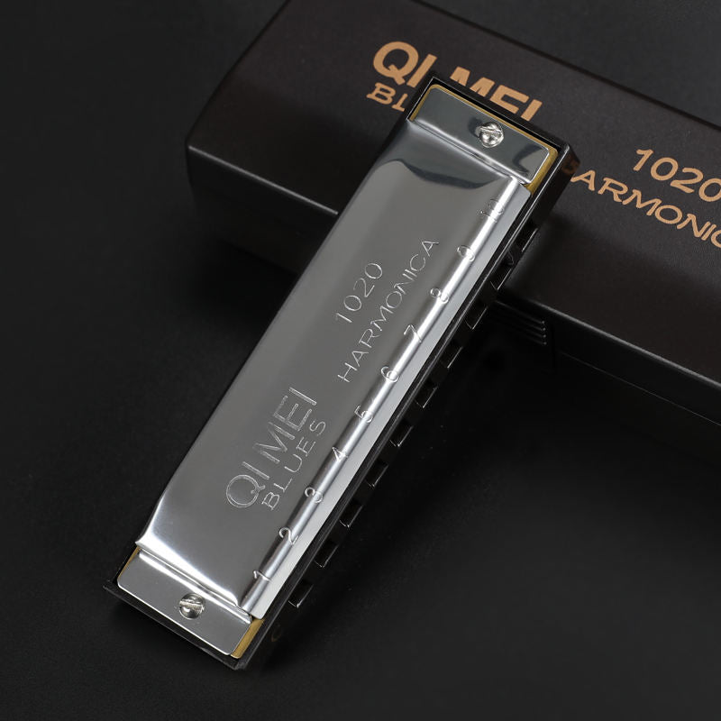 Sonata 10-Hole Diatonic Harmonica in C with Protective Case by QiMei