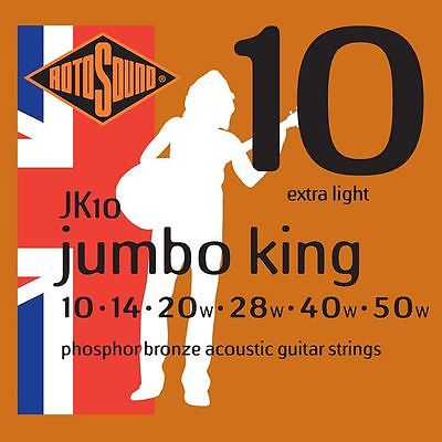 Rotosound Acoustic Guitar Strings – Phosphor Bronze–Gauge 10-50