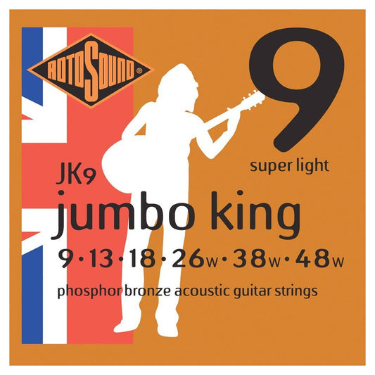 Rotosound Acoustic Guitar Strings – Phosphor Bronze – Gauge 9-48