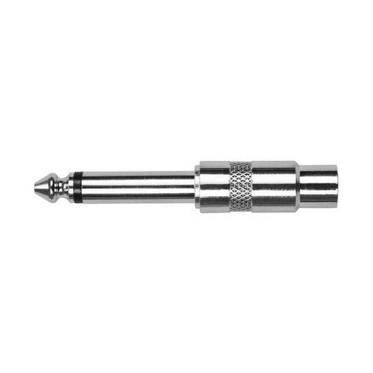 Kirlin 2626 Adapter – 1/4" Mono Male to RCA Female – Nickel Plated by Kirlin