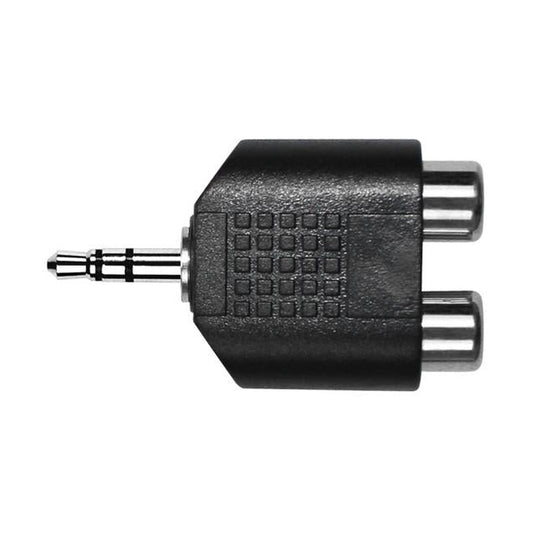 Kirlin 2656 Audio Adapter – 3,5mm TRS Male to 2x RCA Female, Nickel-Plated by Kirlin