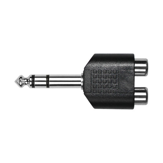 Kirlin 2658 Audio Adapter – 1/4" TRS Male to 2x RCA Female, Nickel-Plated by Kirlin