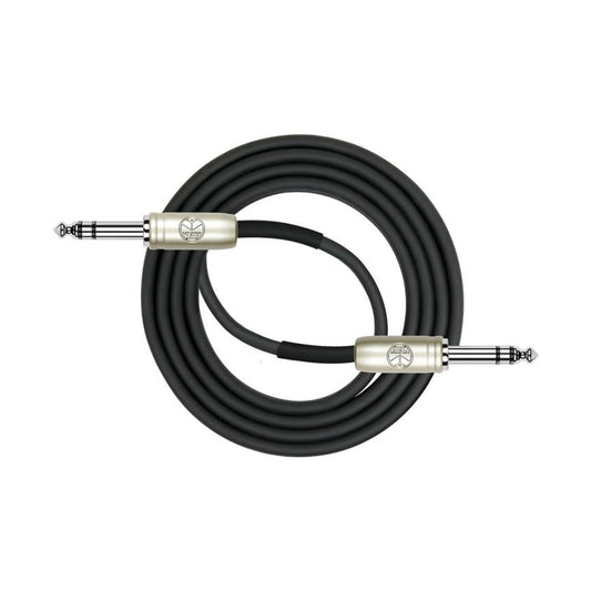 Kirlin AP-249PR /BK 2-Meter 1/4" TRS to 1/4" TRS Patch Cable – Black by Kirlin