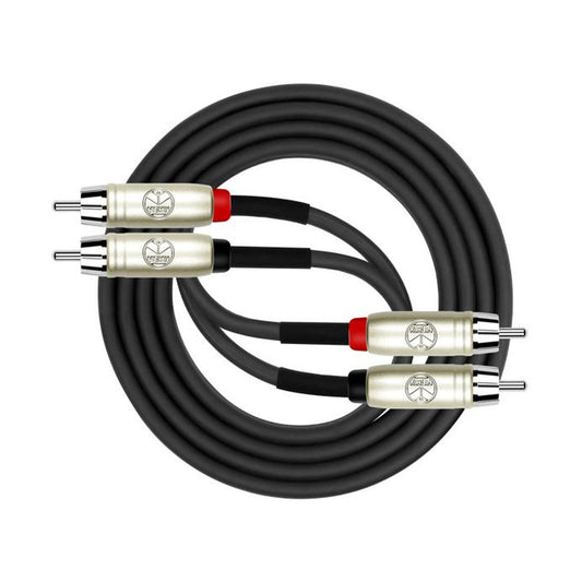 Kirlin AP-401PR /BK – 1 Meter Original Dual Patch Cable – 2x RCA Plug to 2x RCA Plug – Black by Kirlin