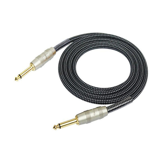 Kirlin IWCC2013BK – 3m Original Woven Instrument Cable – 1/4" Mono to 1/4" Mono – Black by Kirlin