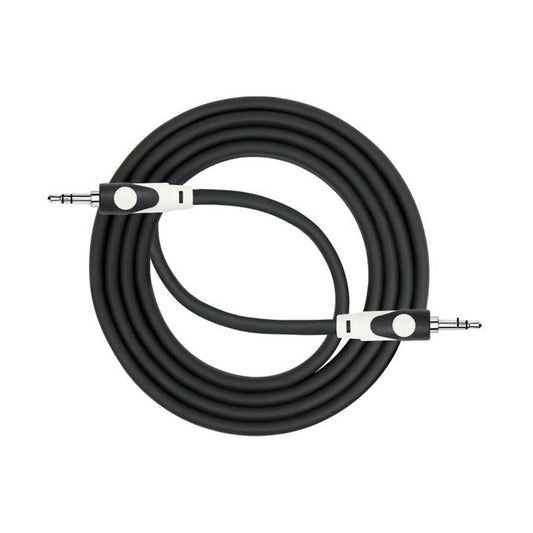 Kirlin LGA-568L/BK LightGear Single Patch Cable – 2 Meter, 3,5mm TRS Plug to 3,5mm TRS Plug, Black PVC Jacket by Kirlin