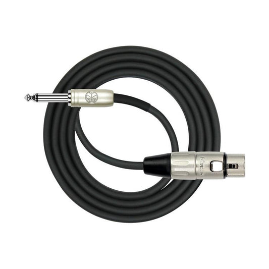 Kirlin MP-482PR/BK Original XLR Patch Cable – 6 Meter, XLR Female to 1/4" Mono Plug, Black PVC Jacket by Kirlin
