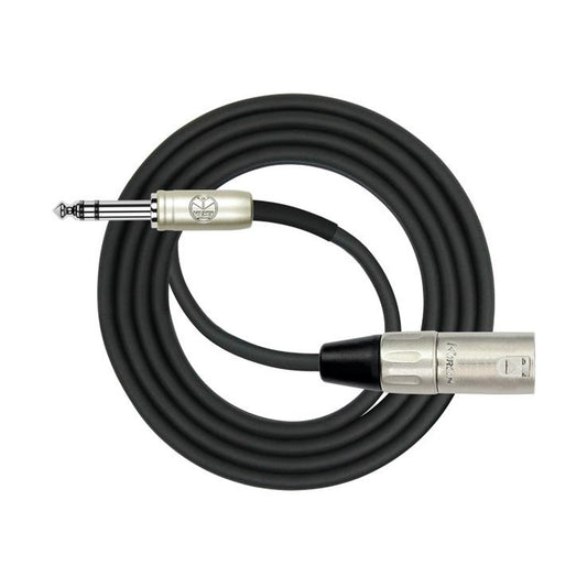 Kirlin MP-483PR/BK 2m XLR Male to 1/4" TRS Patch Cable – Black by Kirlin