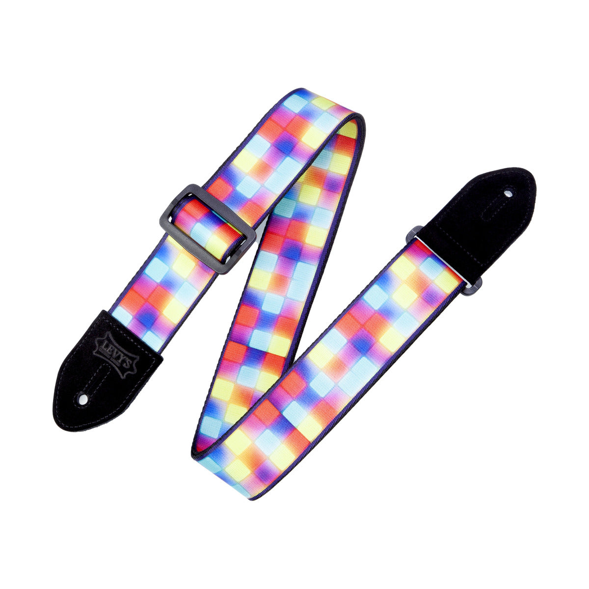 Levy's Strap - 2" Poly Guitar Print Suede Ends
