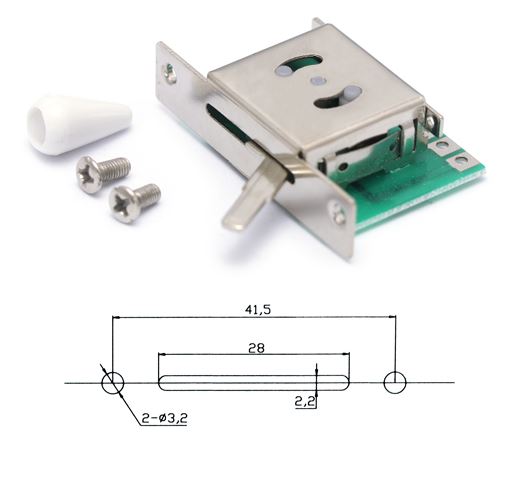 Switch – 5 – way – White Knob