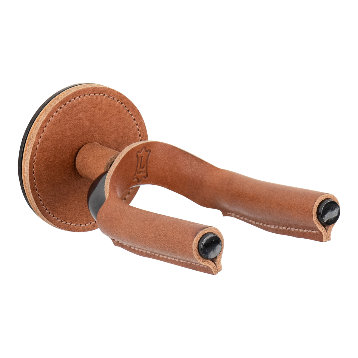 Levy's Forged Series Guitar Hanger in Black Metal & Tan Leather