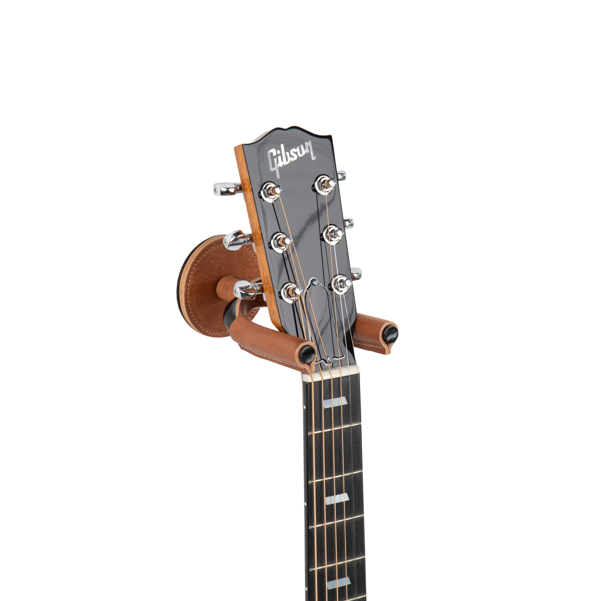 Levy's Forged Series Guitar Hanger in Black Metal & Tan Leather