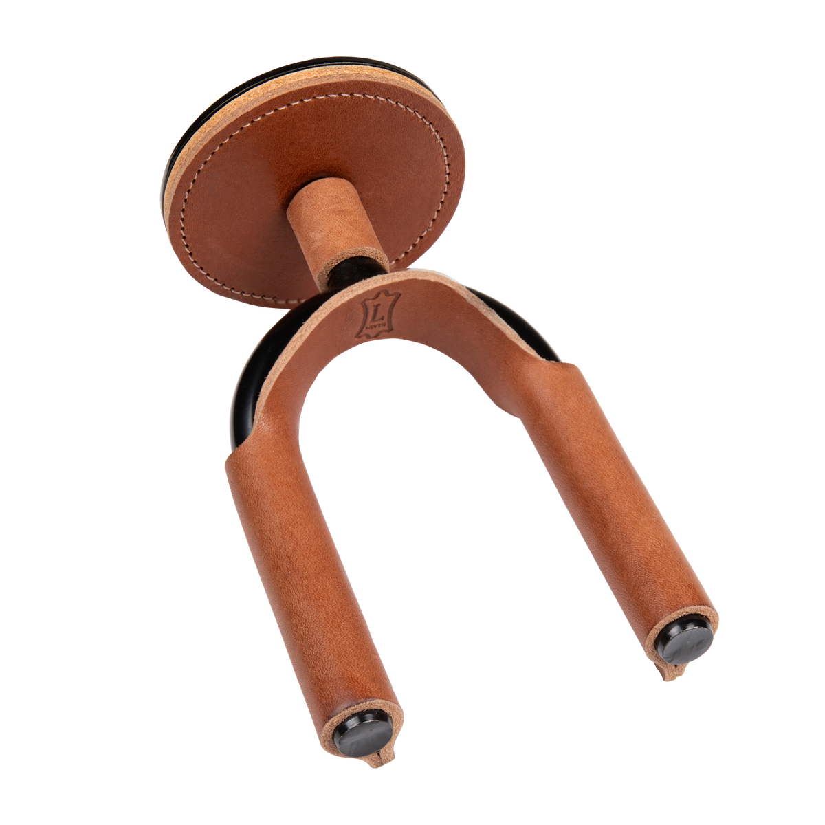 Levy's Forged Series Guitar Hanger in Black Metal & Tan Leather