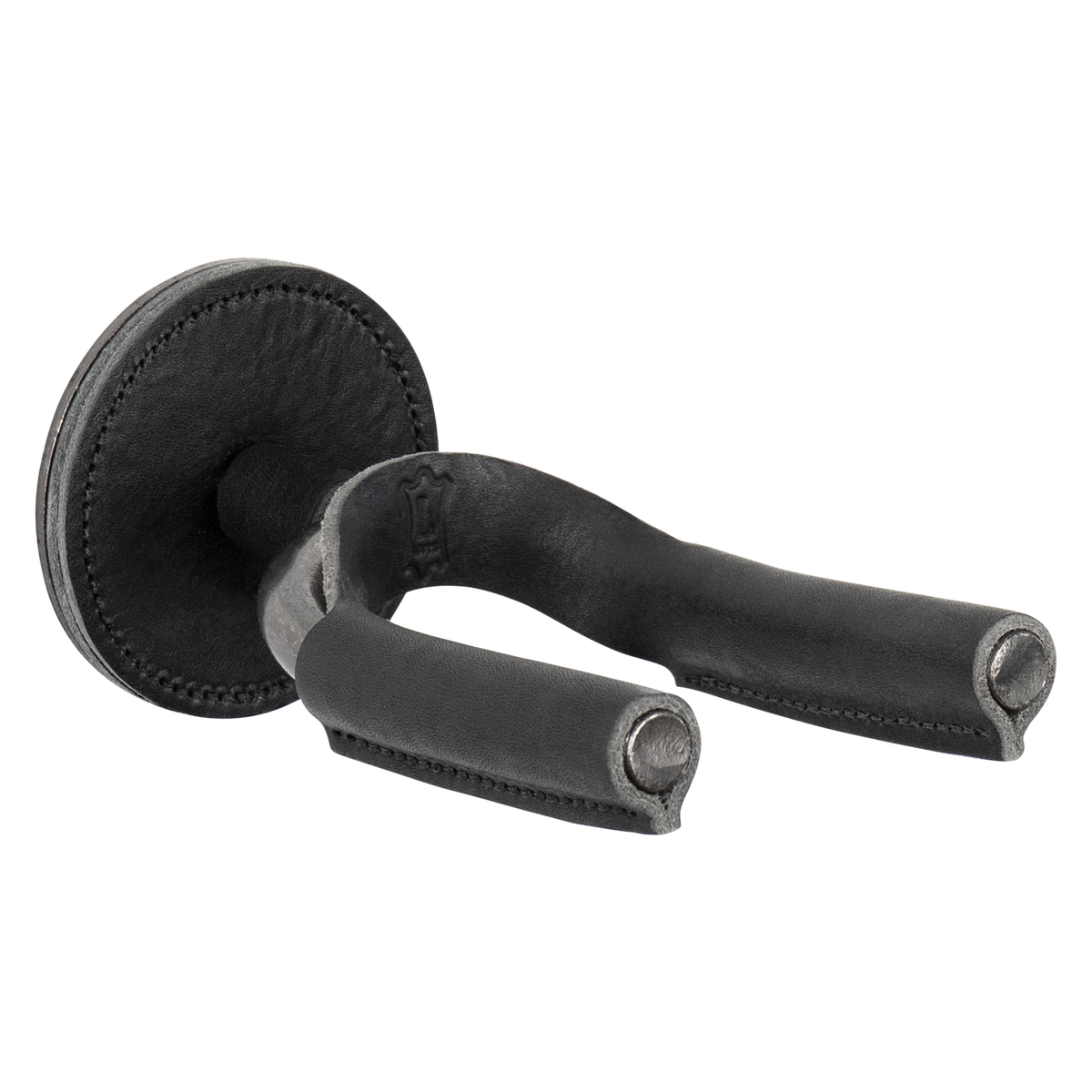 Levy's Forged Series Guitar Hanger in Smoke Metal & Black Leather