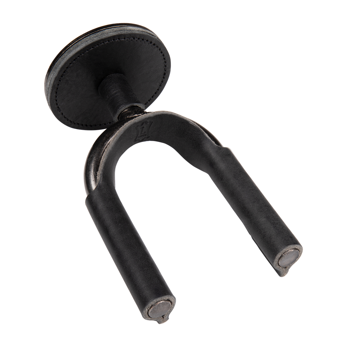 Levy's Forged Series Guitar Hanger in Smoke Metal & Black Leather