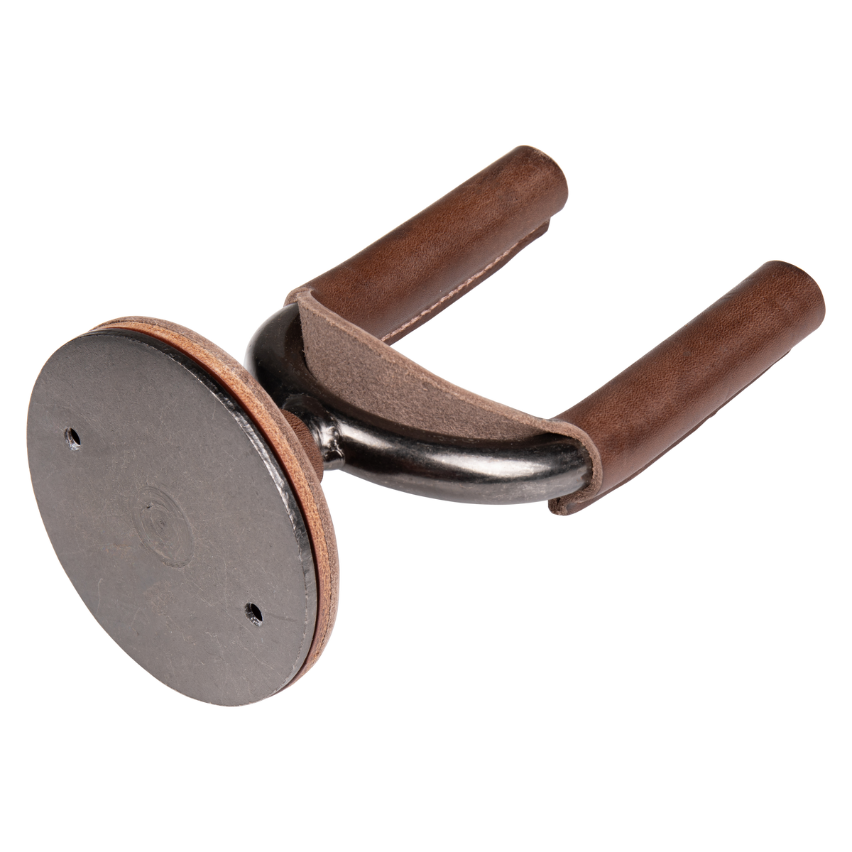 Levy's Forged Series Guitar Hanger in Smoke Metal & Brown Leather