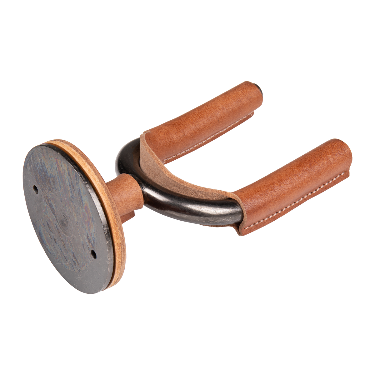 Levy's Forged Series Guitar Hanger in Smoke Metal & Tan Leather