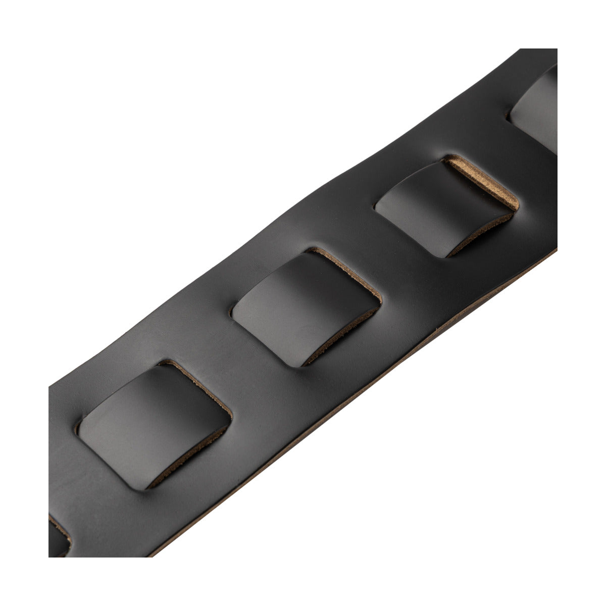 Levy's 2.5" Padded Leather Guitar Strap – Black/White