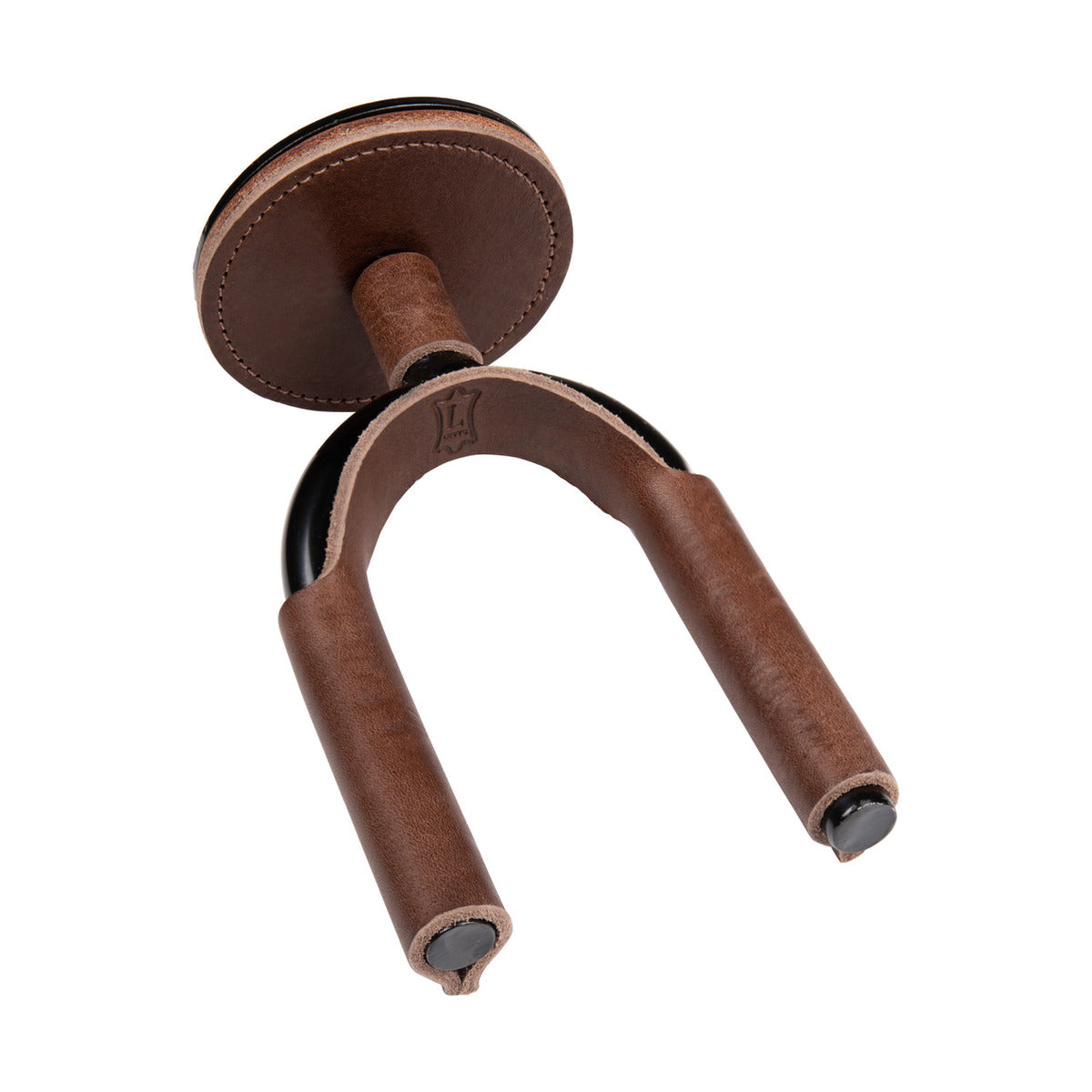 Levy's Guitar Hanger Black Metal Brown Leather