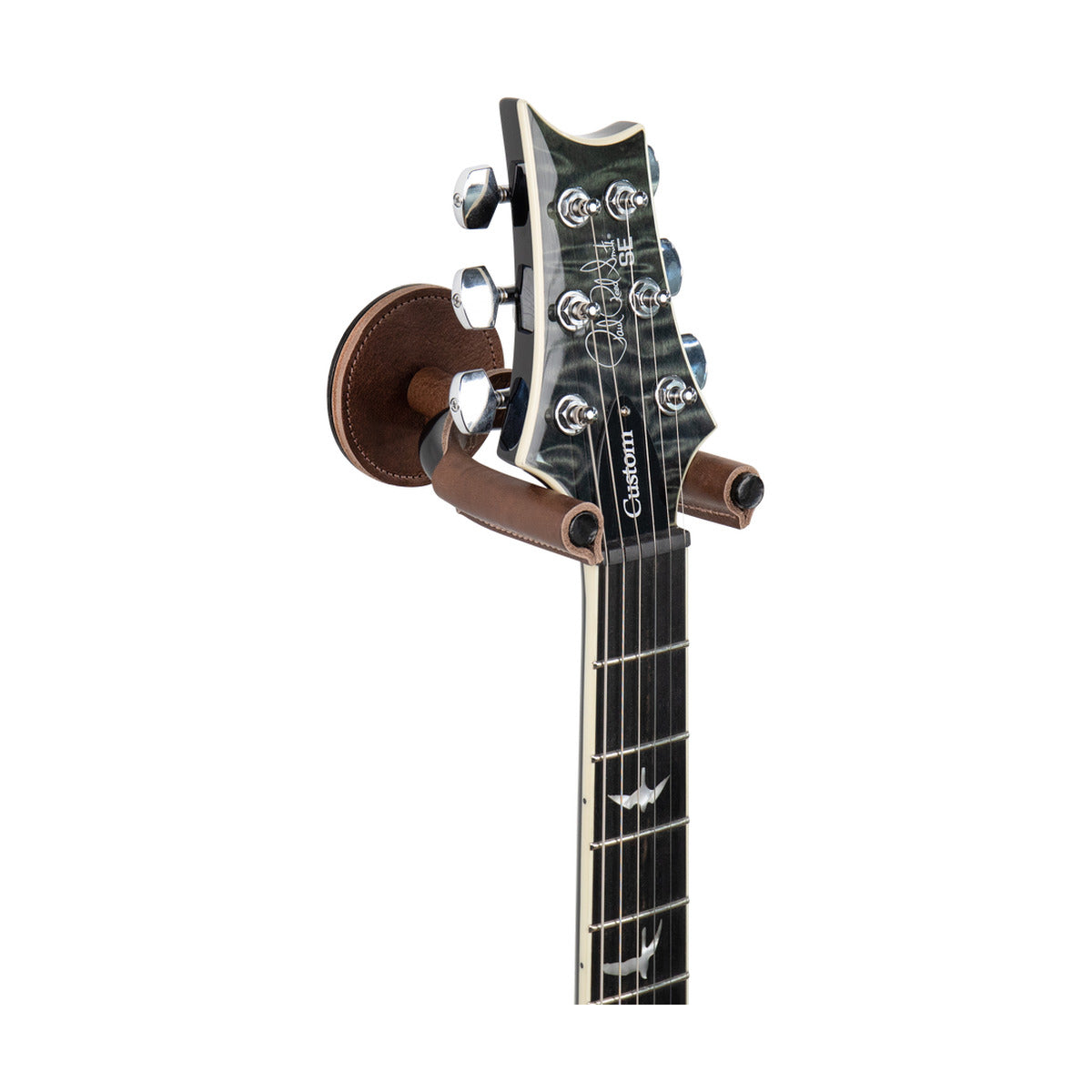 Levy's Guitar Hanger Black Metal Brown Leather