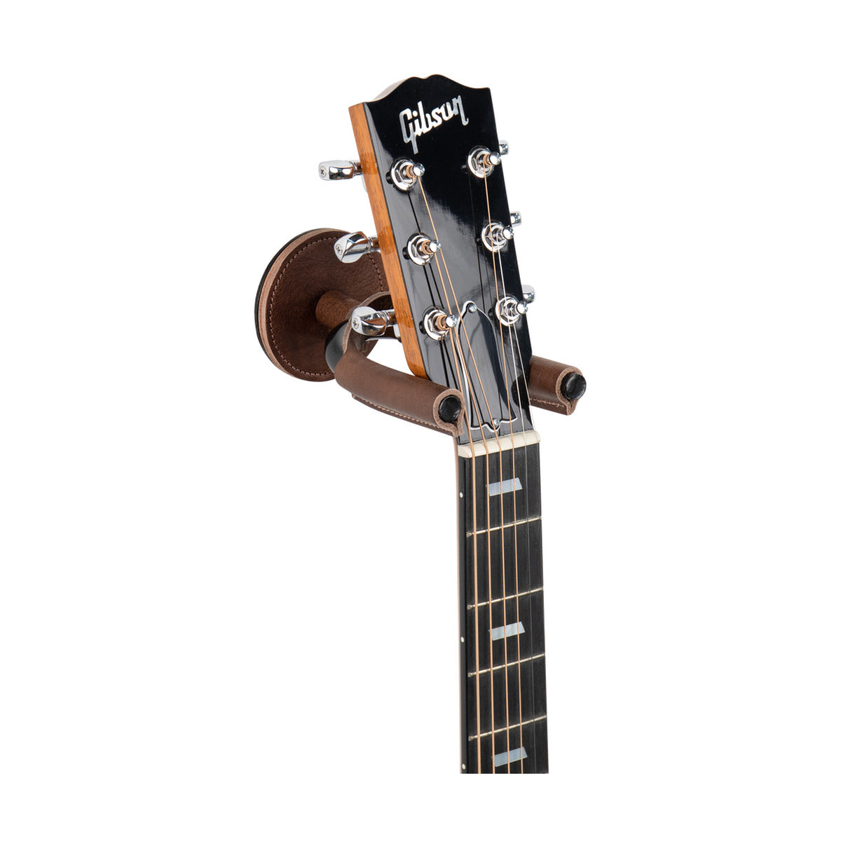 Levy's Guitar Hanger Black Metal Brown Leather