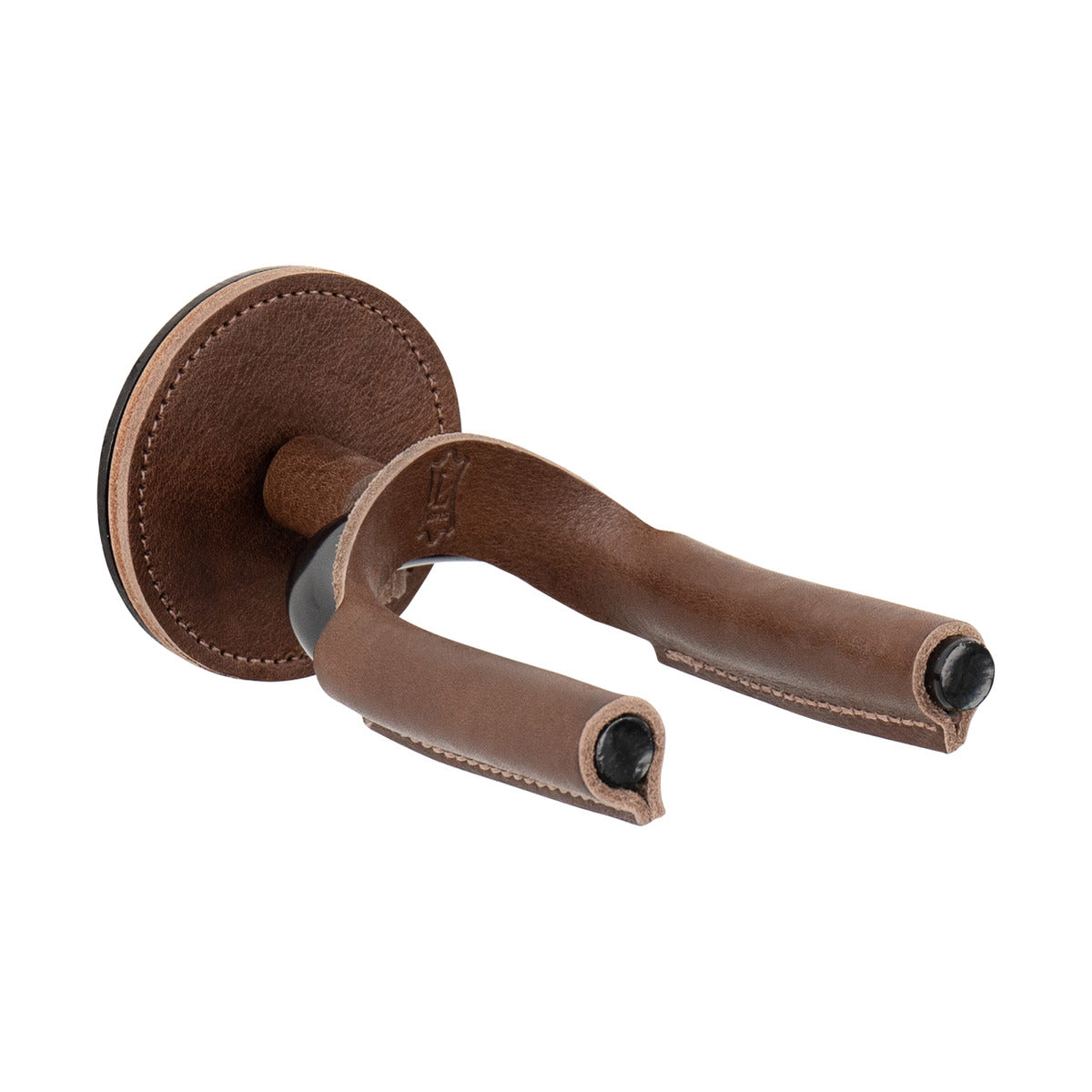 Levy's Guitar Hanger Black Metal Brown Leather