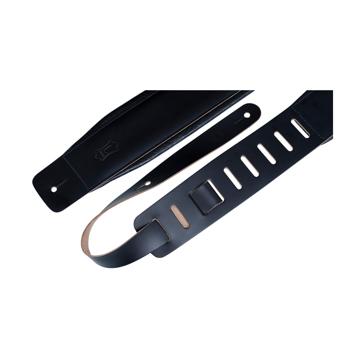 Levy's 3" Leather Guitar Strap with Foam Pad Black